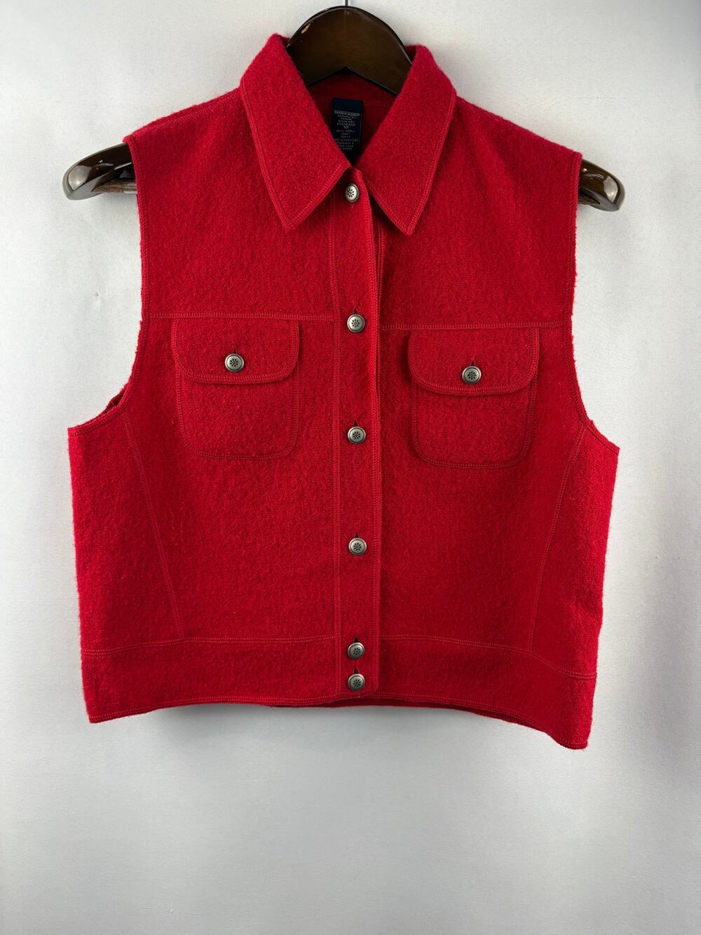 Women’s Land’s End Size 10 Red Wool Vest